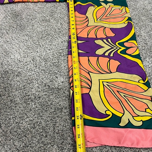 Zara Colorful Printed Satin Pull On Pants Elastic Waist Wide Leg Women’s Size S - Picture 8 of 11